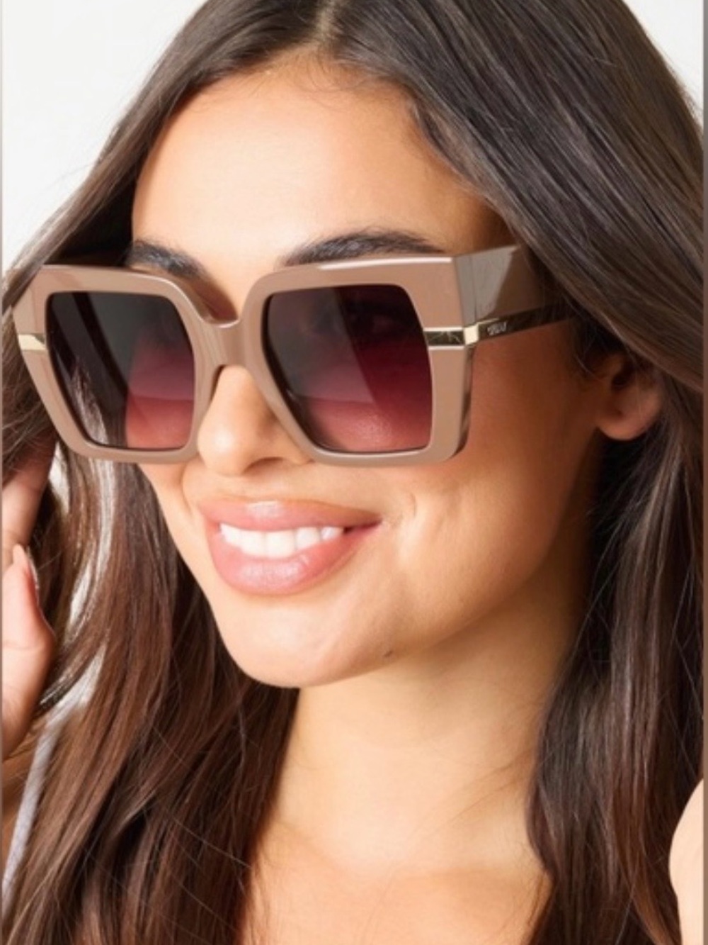 Quay Australia Notorious Brown Doe Oversized Sunglasses